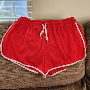 Women's cute casual shorts size XL. Red